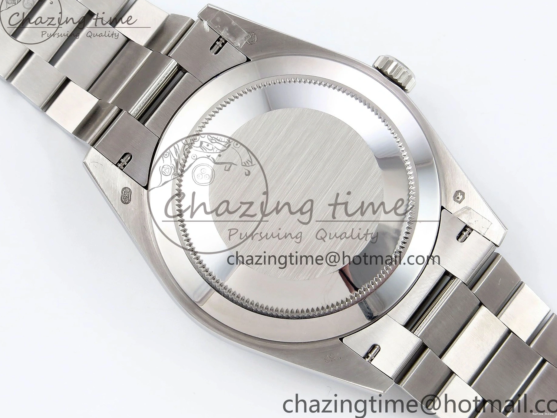 0213 Classic DayDate 40 SS JDF 904L Steel Black Roman Dial on President Bracelet VR3255 V3 (Gain Weight) 1434